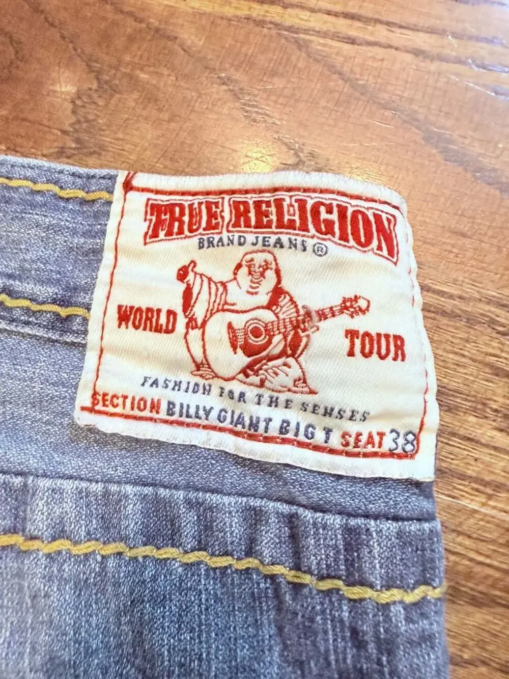 True Religion Billy Giant Big T Denim Jeans Size 38